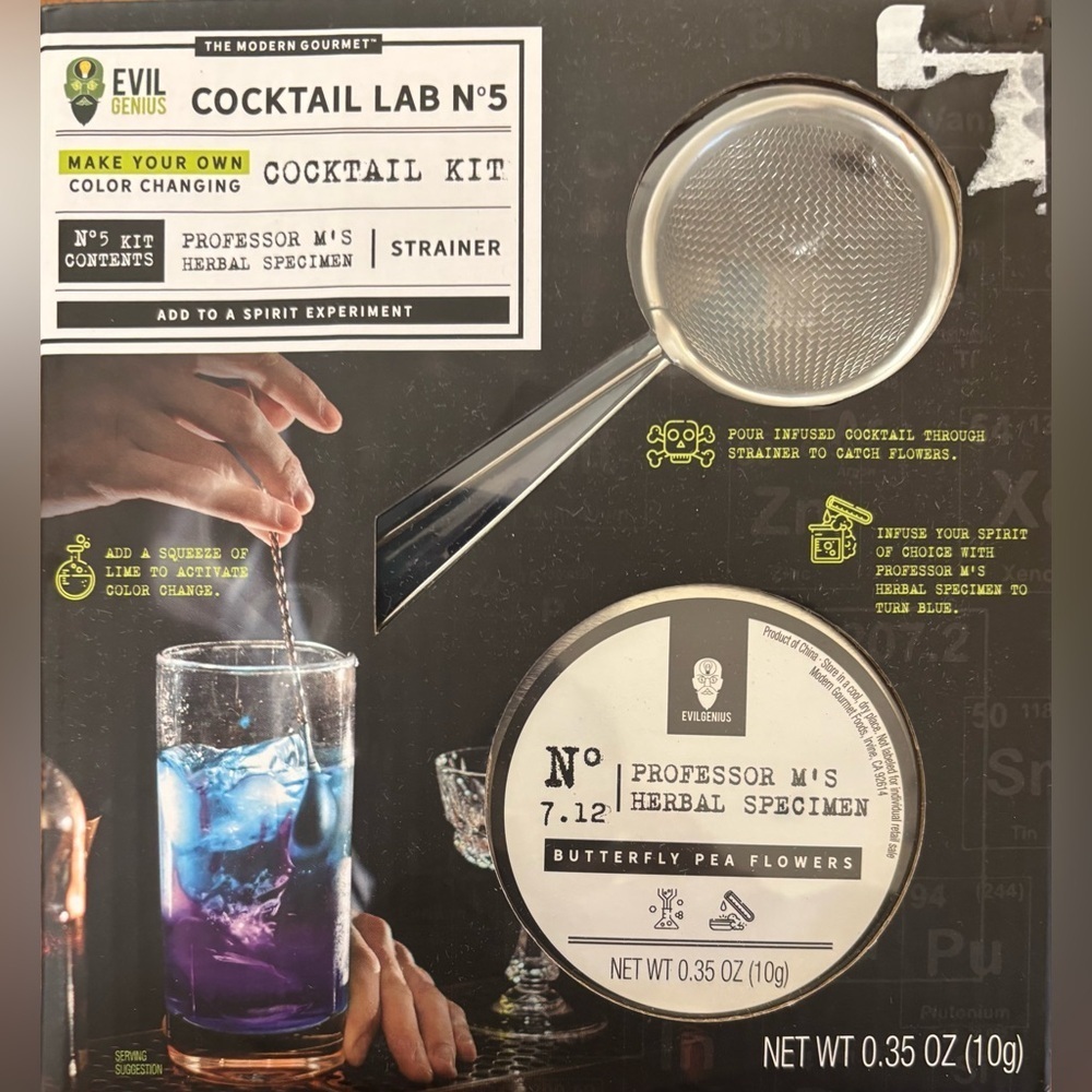 evil genius cocktail lab No.5 make your own color changing cocktail kit NEW!